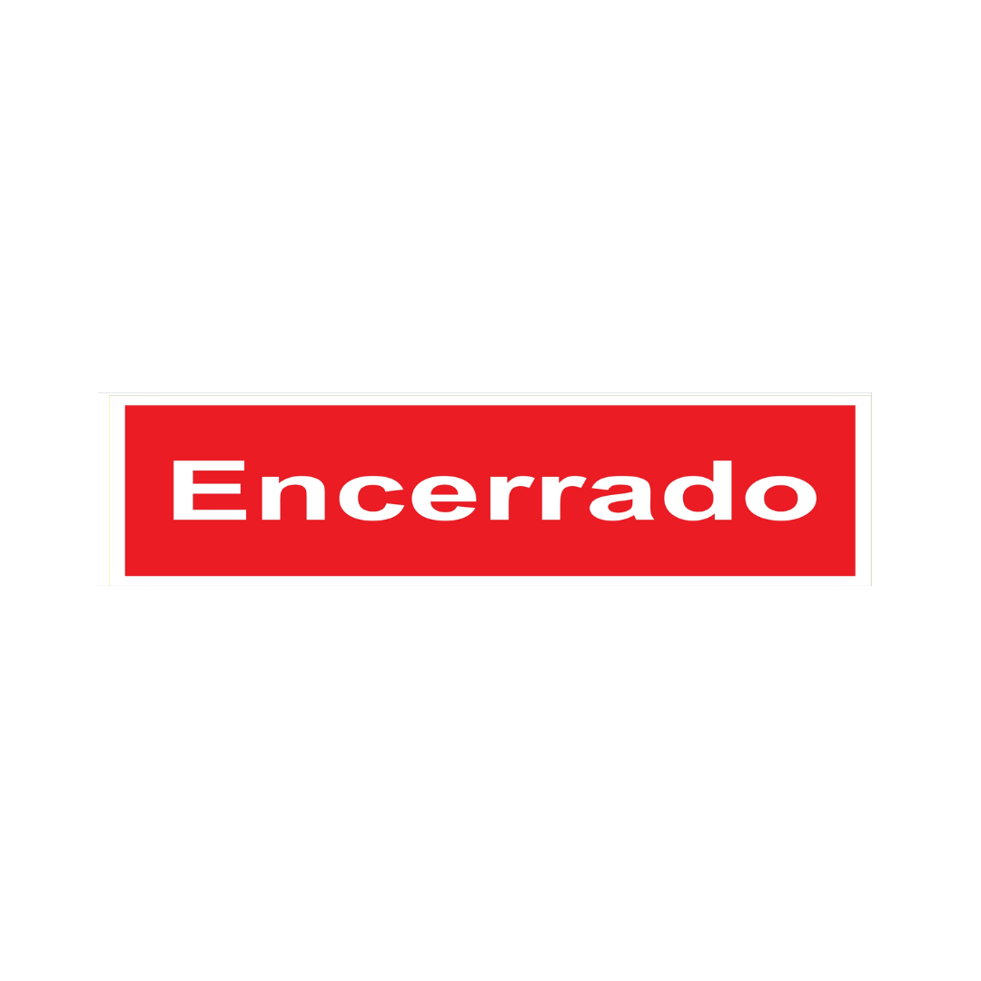 Sinalética Informação Painéis: Encerrado – IN2043