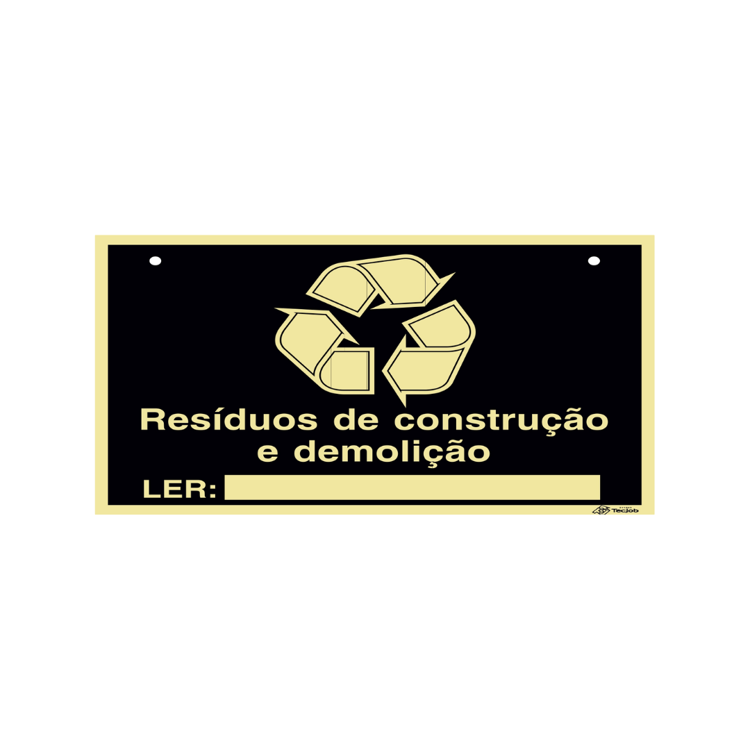 Sinalética Informação Identificação de Big Bags e Contentores Resíduos de Construção e Demolição – IN1923