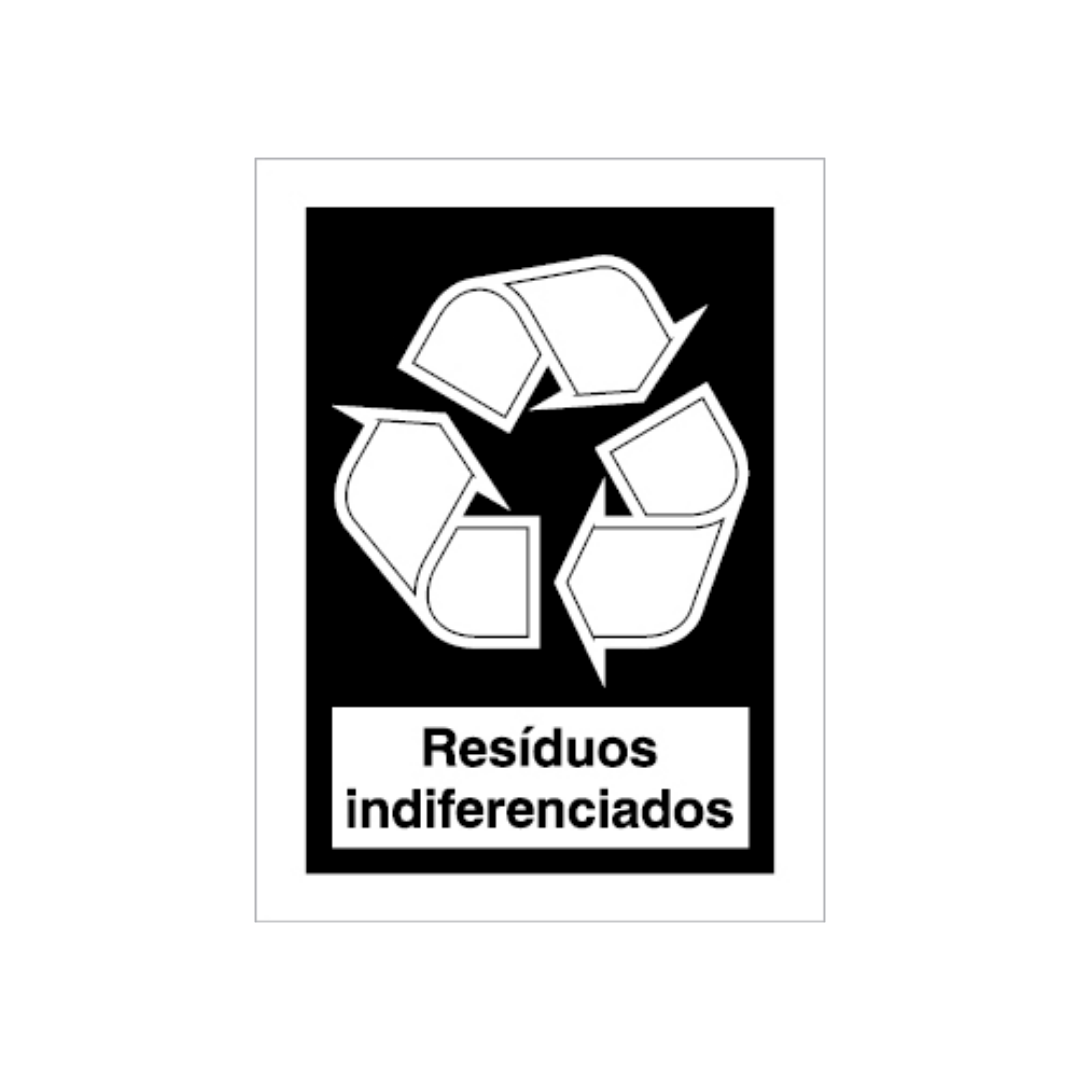 Sinalética Informação Resíduos Indiferenciados - CQ0056