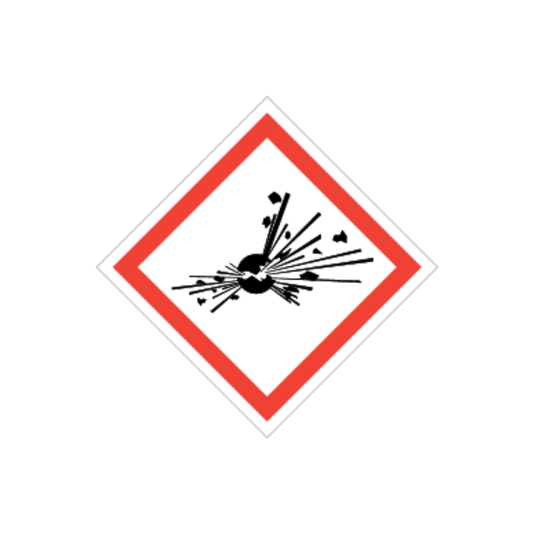 Sinalética Informação Embalagens: Explosivo – EM0040