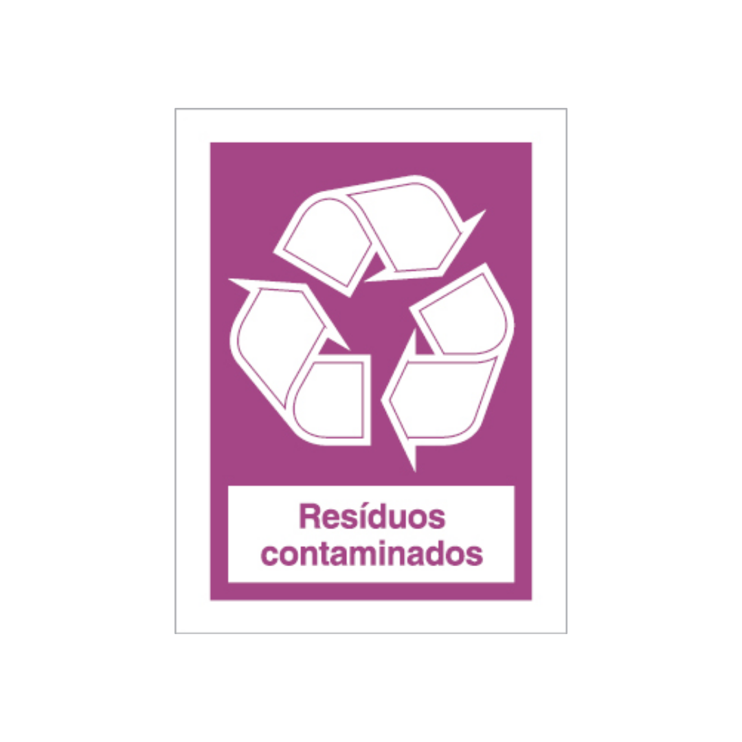 Sinalética Informação Resíduos Contaminados - CQ0068