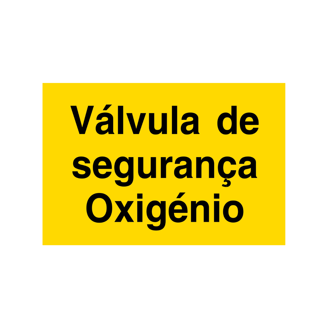 Sinalética Informação Painéis: Válvula de Segurança Oxigénio – IN2006