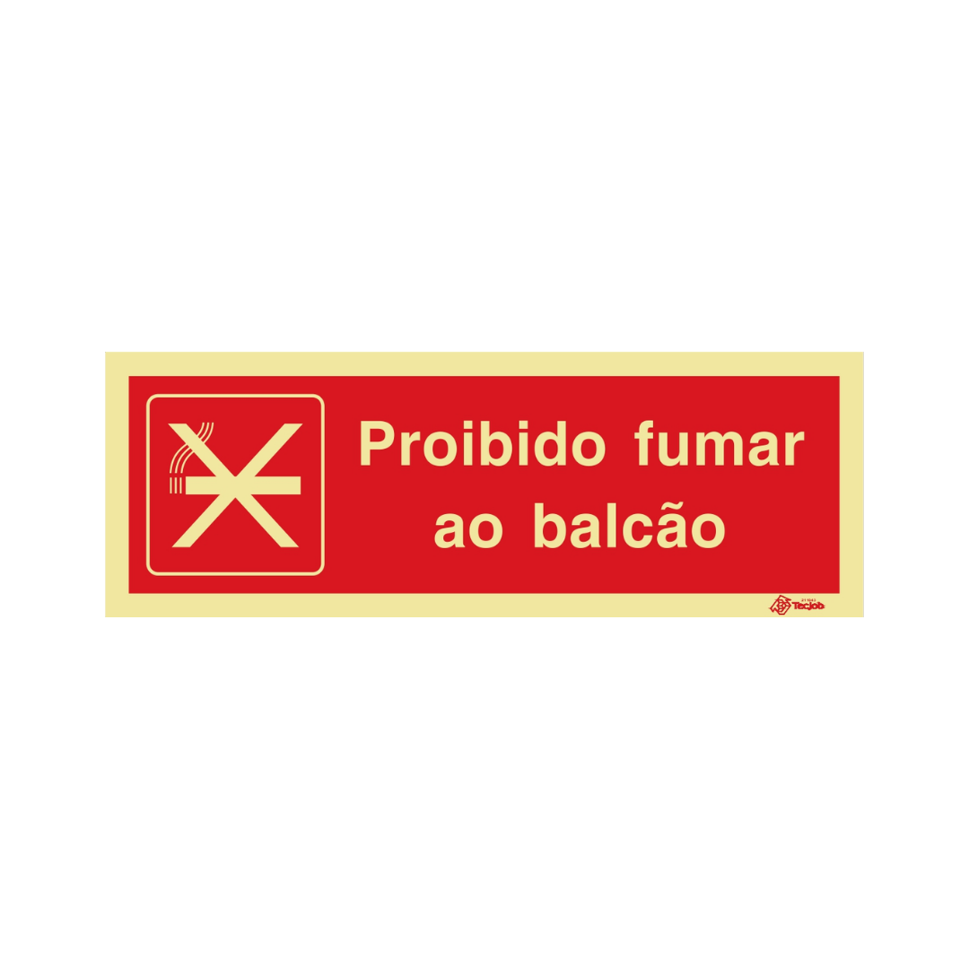 Sinalética Informação Tabagismo Proibido Fumar ao Balcão – IN1940