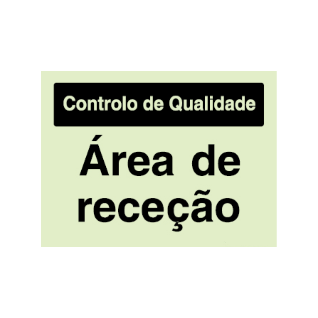 Sinalética Informação Contolo de Qualidade: Área de Receção - CQ0016