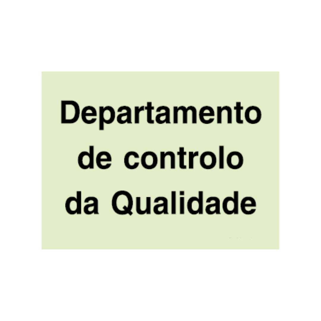 Sinalética Informação Departamento de Controlo de Qualidade - CQ0008