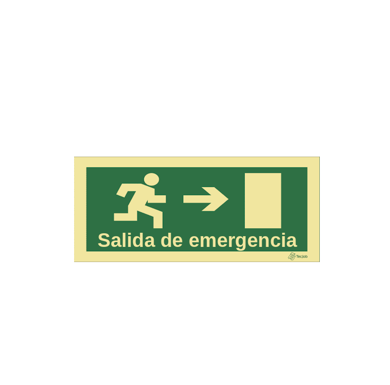 Señal Salida de emergencia con flecha a la derecha – E0030