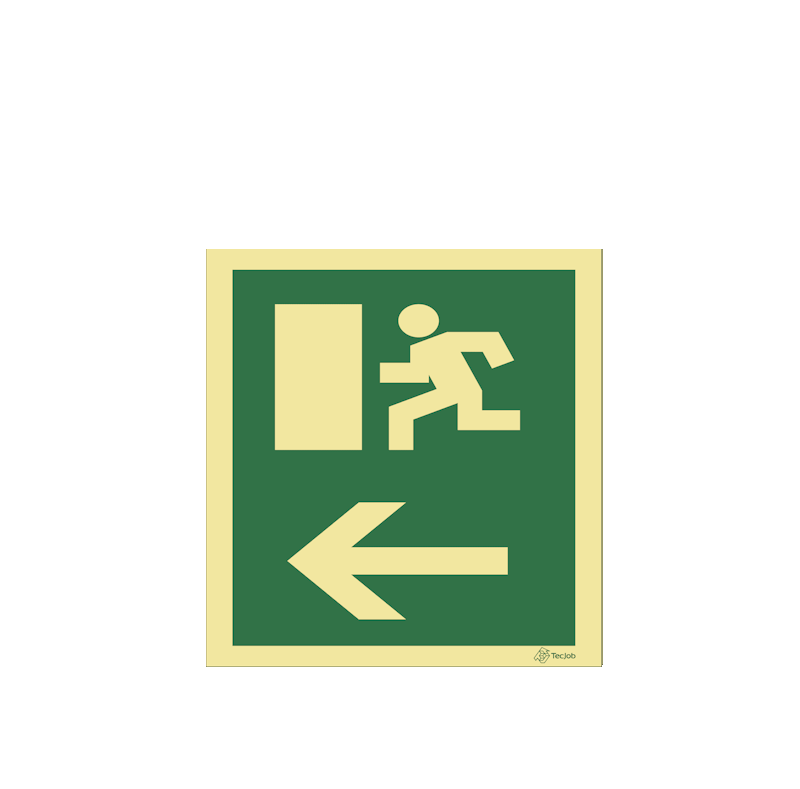 Sinalética Saída de Emergência - Seta para a Esquerda - E0075