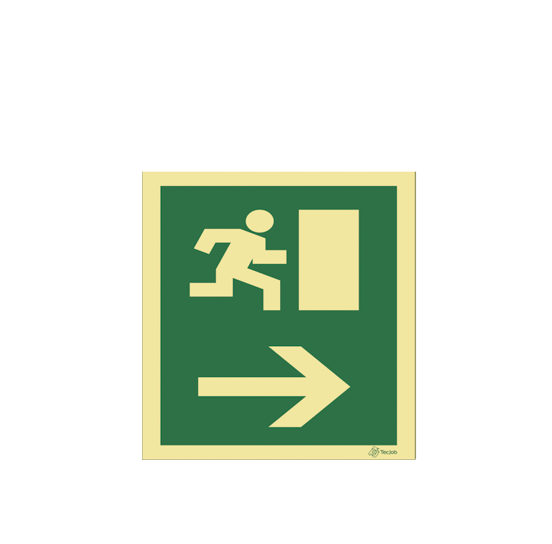 Sinalética Saída de Emergência - Seta para a Direita - E0076