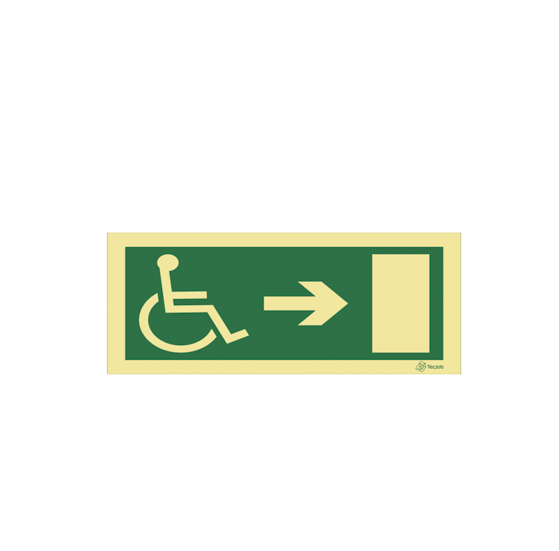Señal Salida accesible con flecha a la derecha – E0093