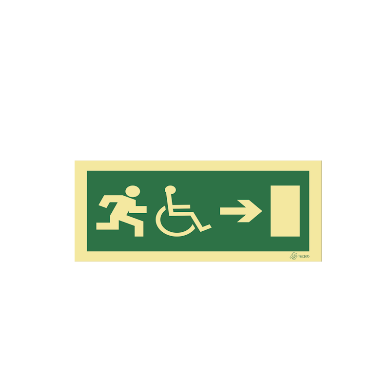 Señal Salida accesible con flecha a la derecha – E0101