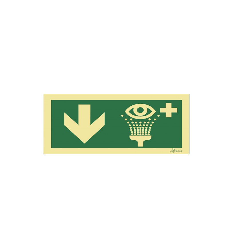 Sinalética Lava-Olhos de Emergência - Seta para Baixo - E0200