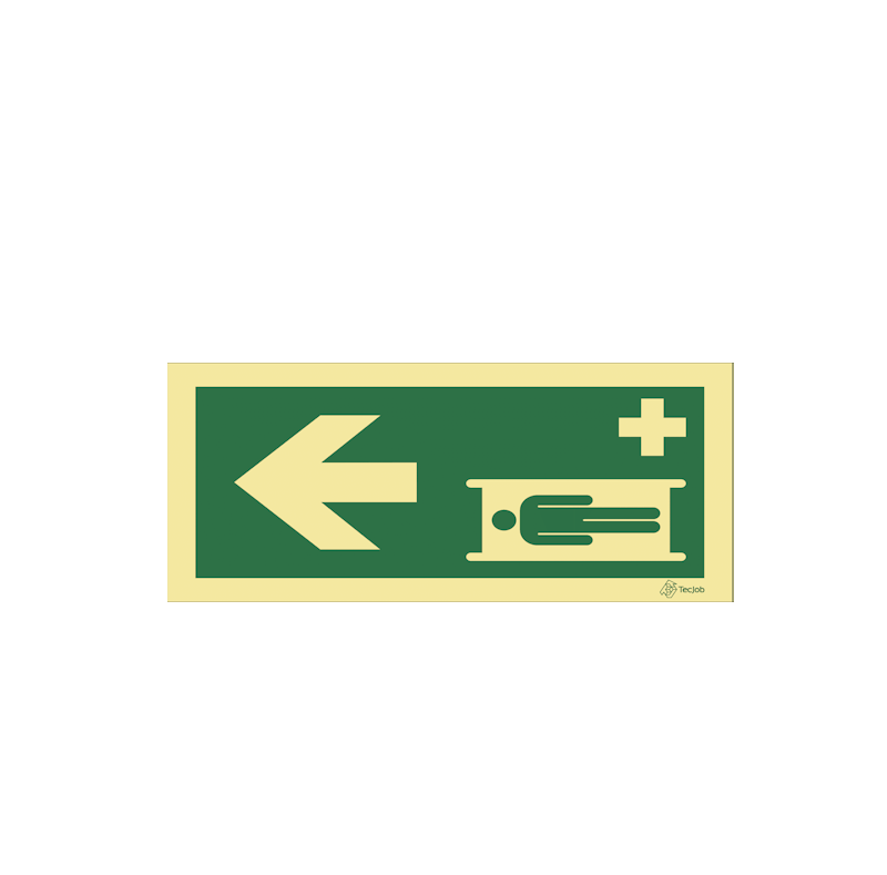 Sinalética Maca de Emergência - Seta para a Esquerda - E0210