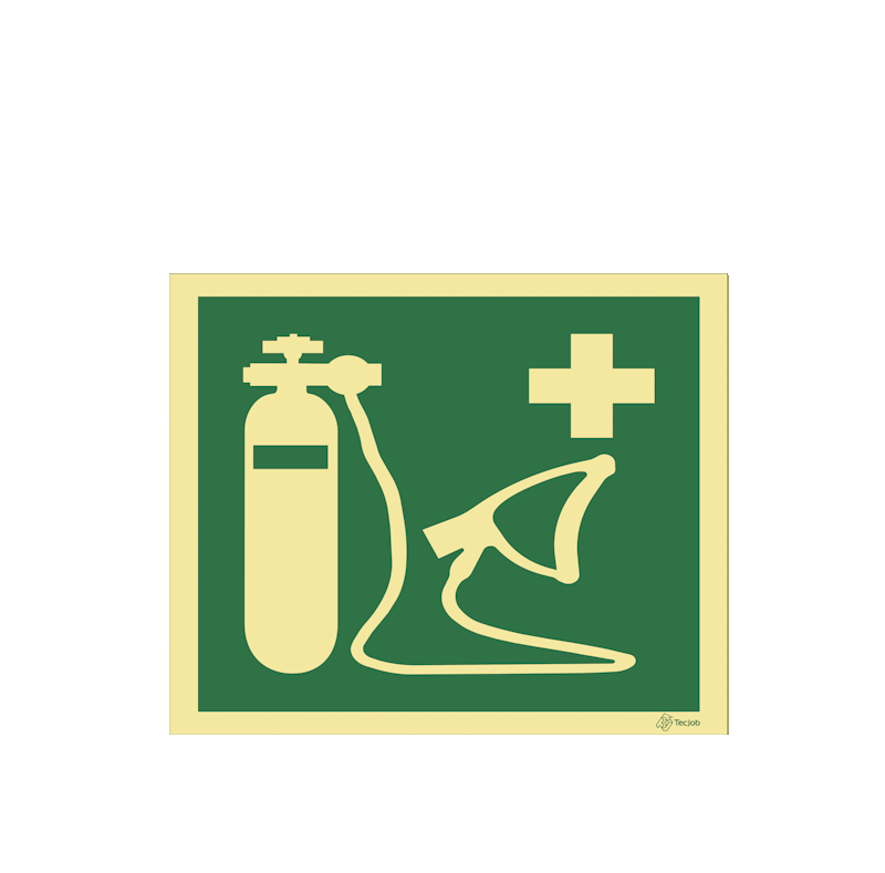 Señal Equipo de oxígeno de emergencia – E0223
