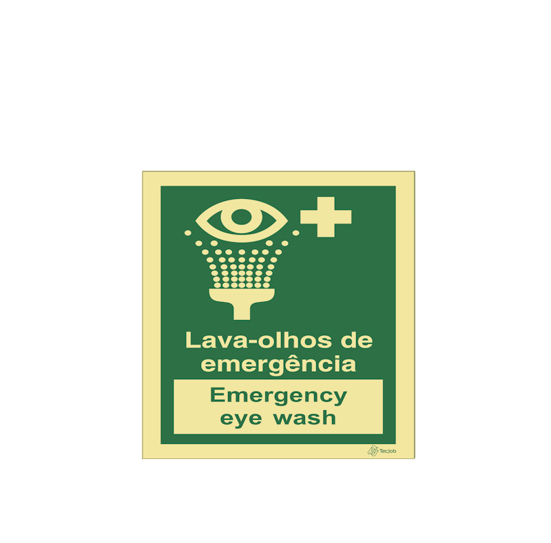 Sinalética Lava-Olhos de Emergência/ Emergency Eye Wash - E0282