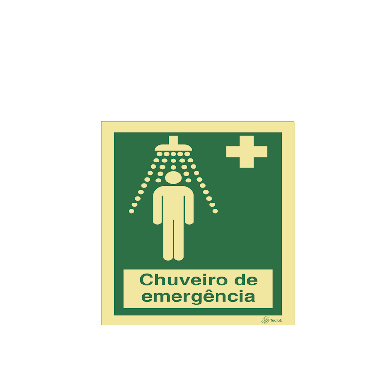 Sinalética Chuveiro de Emergência - E0283