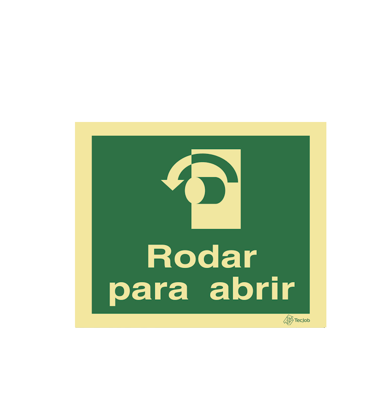 Turn to Open (Left) Sign - E0411