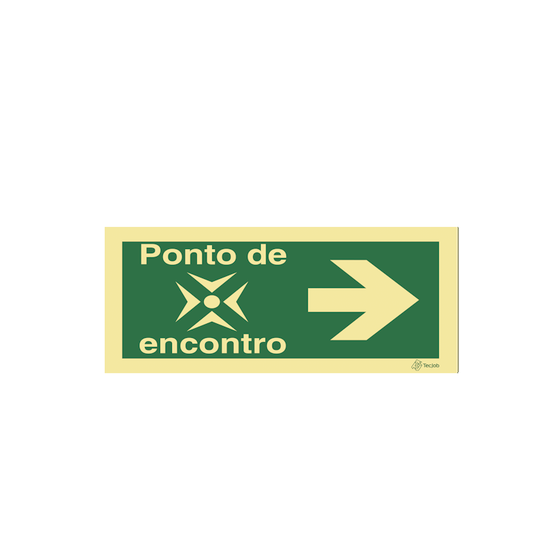 Sinalética Ponto de Encontro à Direita - E0495