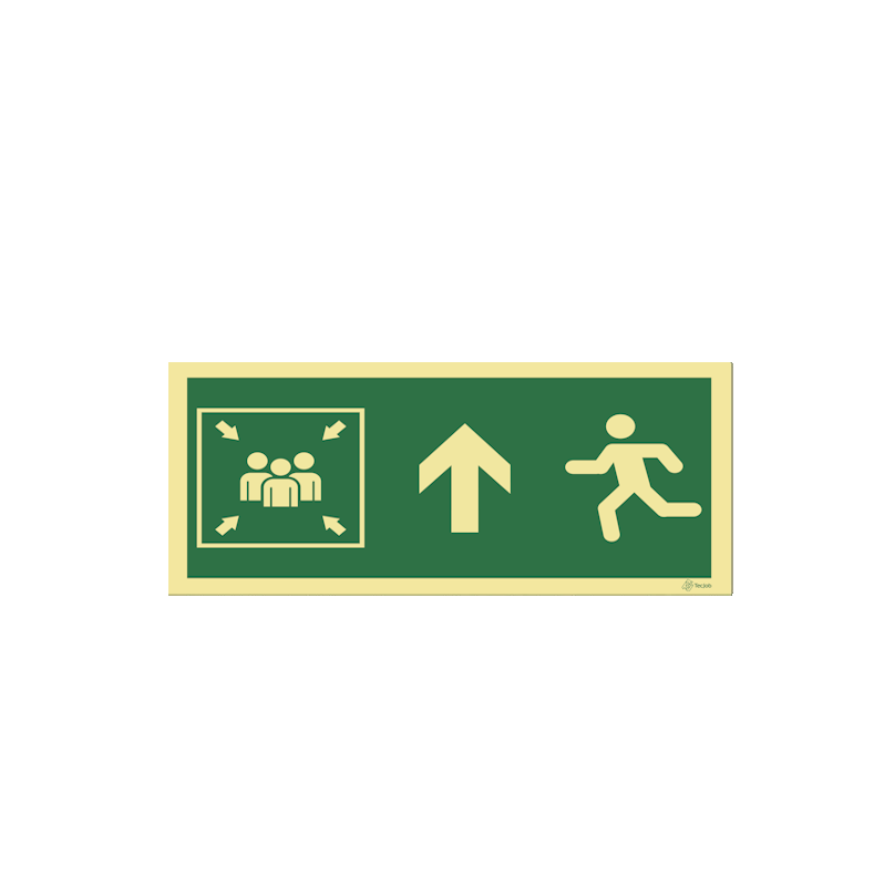 Sinalética Saída para Ponto de Encontro - Seta para Cima - E0503