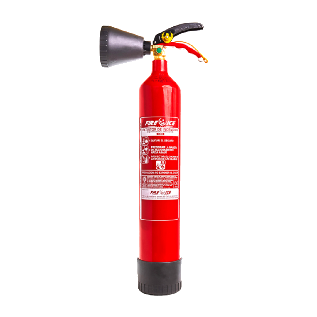 Extintor de CO₂ de 2 kg – Alta Eficacia y Extinción Limpia