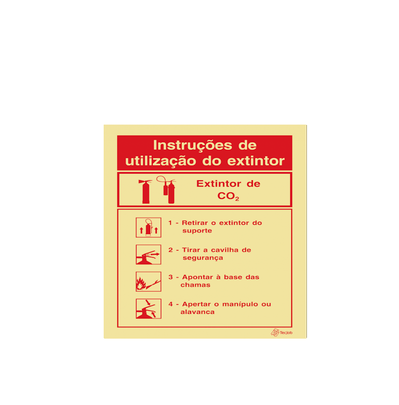 Sinalética Instruções de Utilização do Extintor de CO2 - I0083