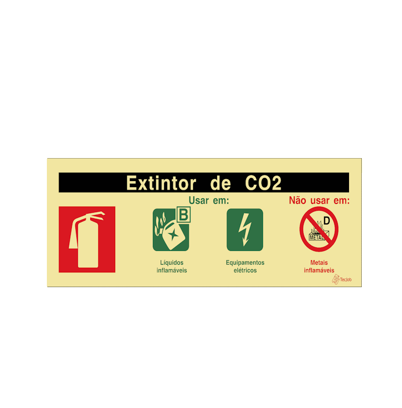 Signage for CO2 Fire Extinguishing Agent - I0112