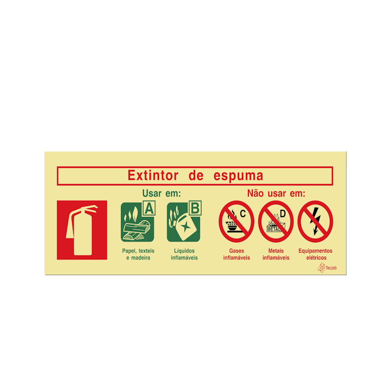 Foam Fire Extinguisher Signage - I0141