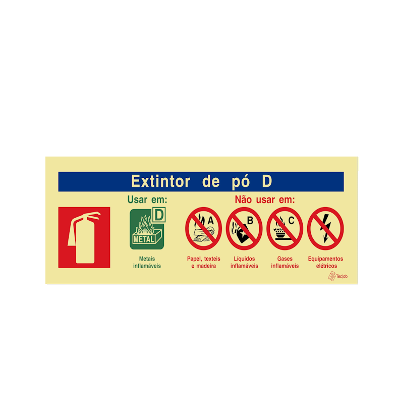 Powder Fire Extinguisher Signage D - I0144