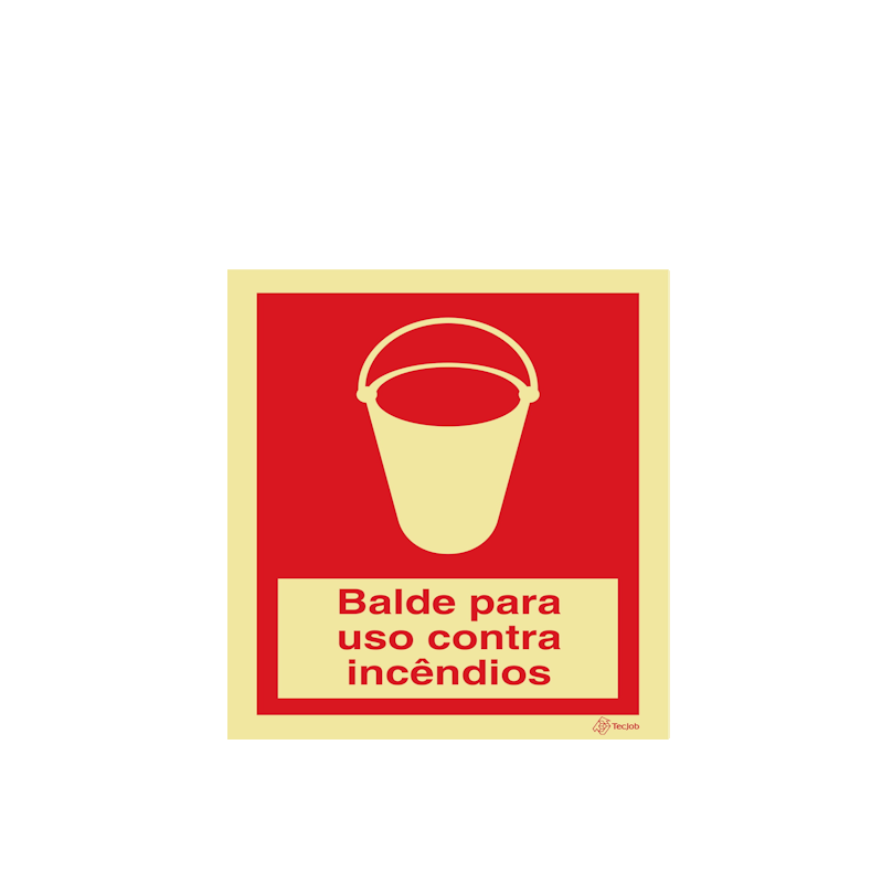 Sinalética Balde para Uso Contra Incêndios - I0232