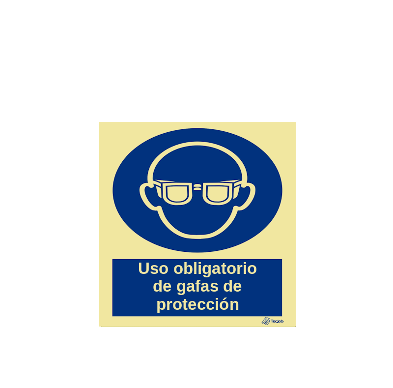 Señal Uso obligatorio de gafas de protección – OB0046