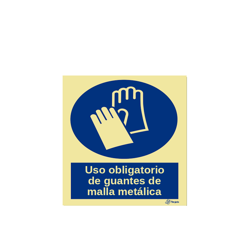 Señal Uso obligatorio de guantes de malla metálica – OB0060