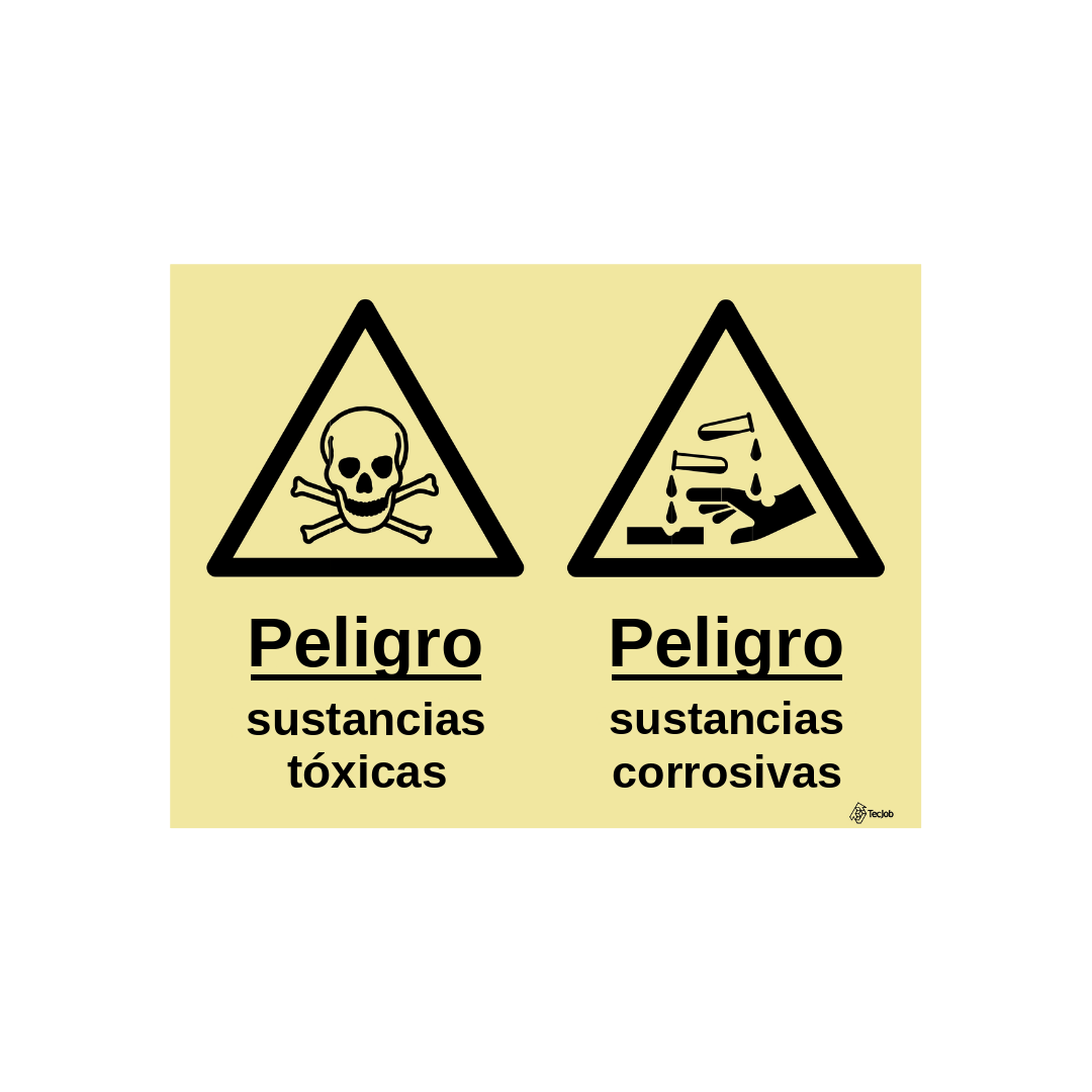 Señal Peligro sustancias tóxicas y sustancias corrosivas – OB0261