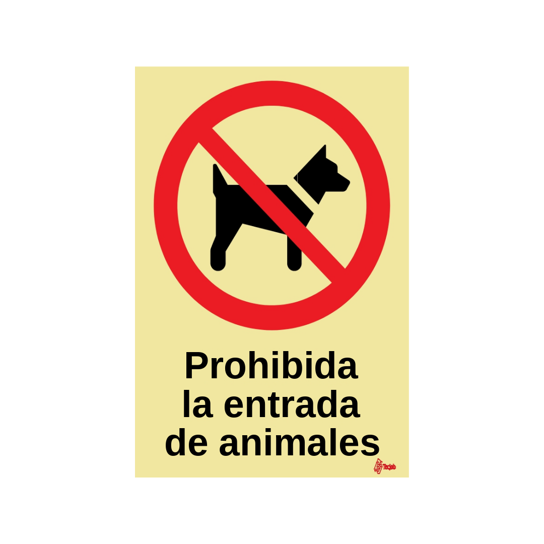 Señal Prohibida la entrada de animales – PR0096