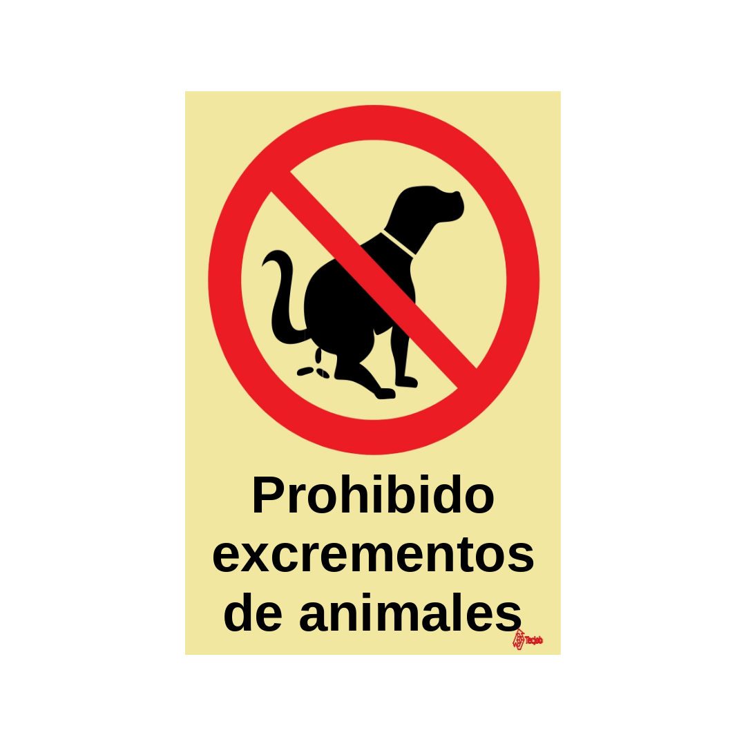 Señal Prohibido excrementos de animales – PR0148