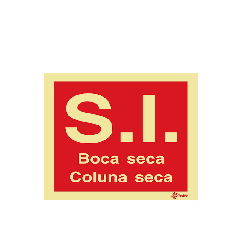 Sinalética Boca Seca Coluna Seca - I0548