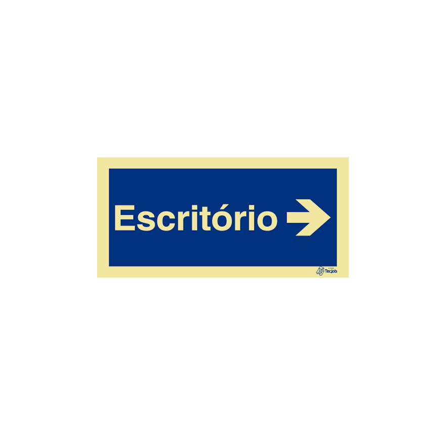 Sinal Escritório com seta à direita - IN0689