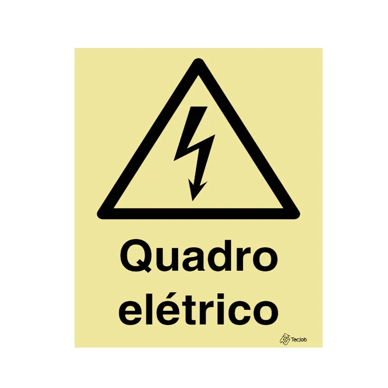 Sinalética Quadro Elétrico com Texto – IS0141 PVC Fotoluminescente