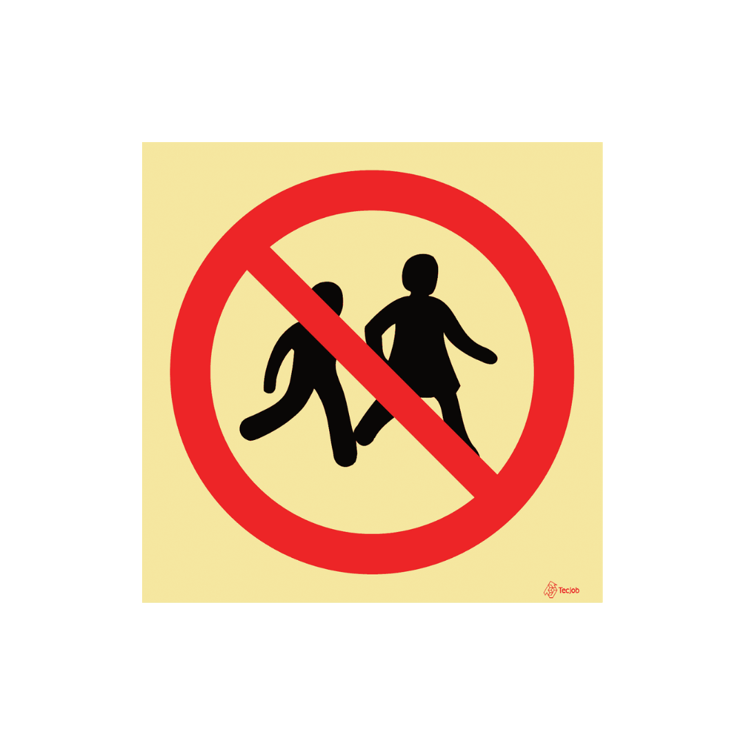 Señal Prohibido que los niños jueguen en esta zona – PR0116