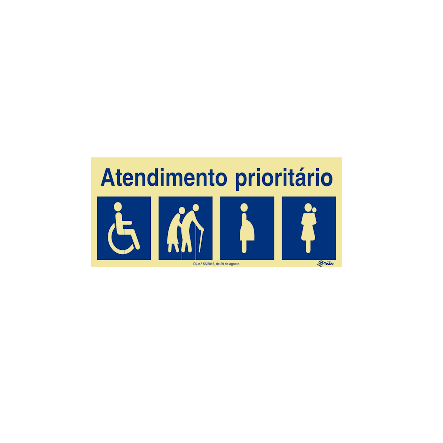 Sinalética Atendimento Prioritário - IN0160