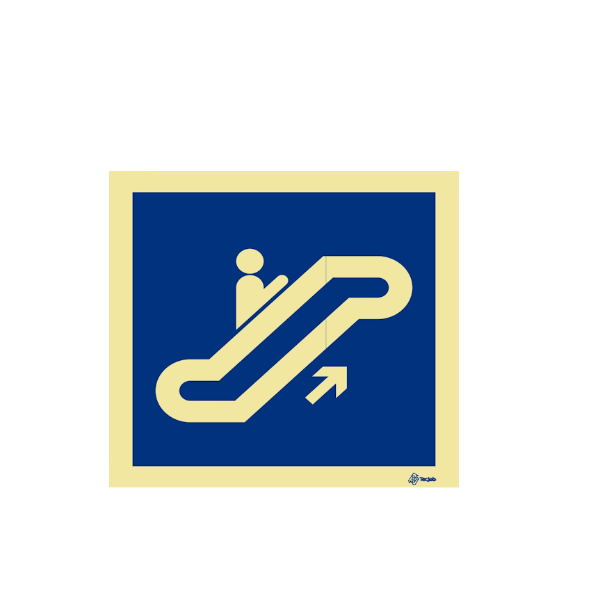 Señal Escalera mecánica de subida a la derecha – IN0184