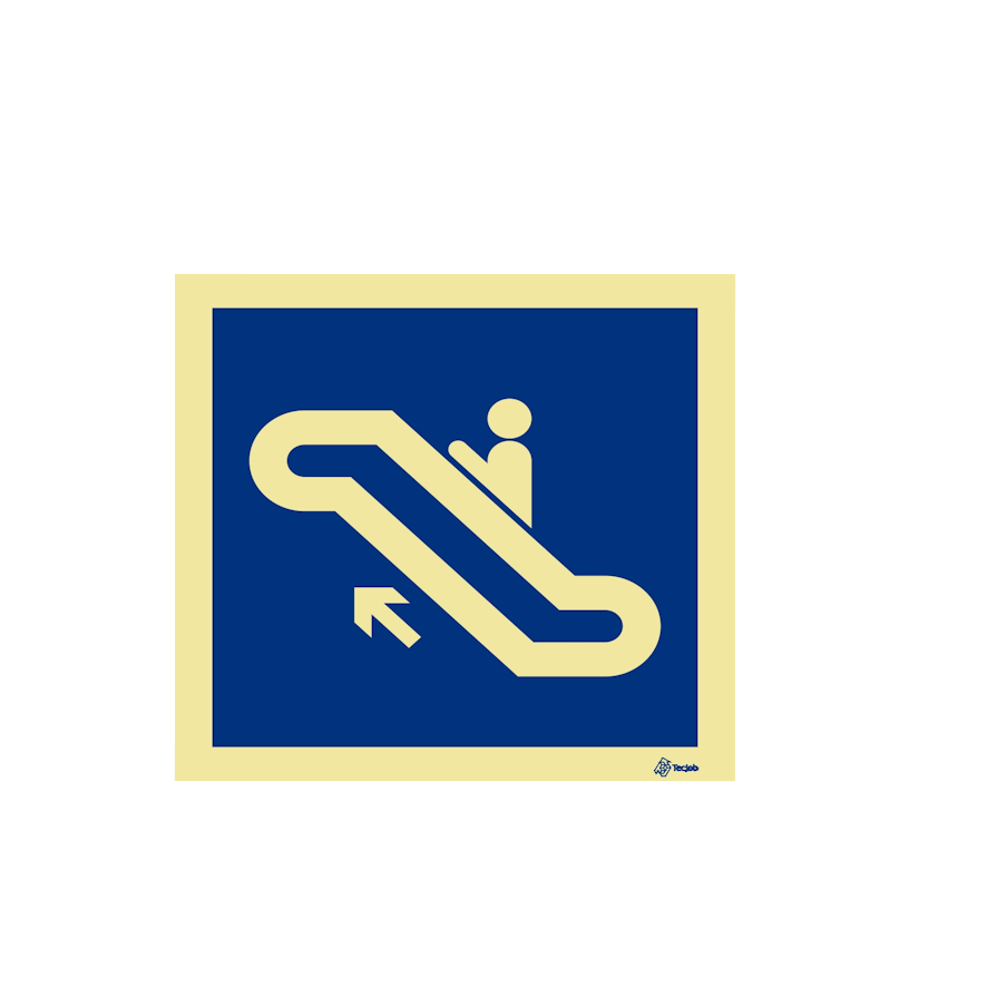 Señal Escalera mecánica de subida a la izquierda – IN0185