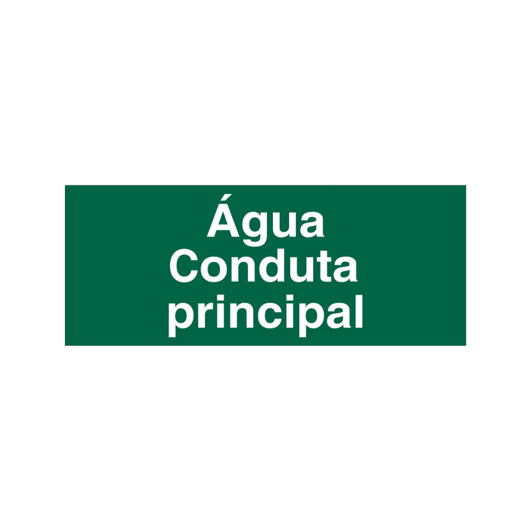 Sinalética Informação Água Conduta Principal - IN1580