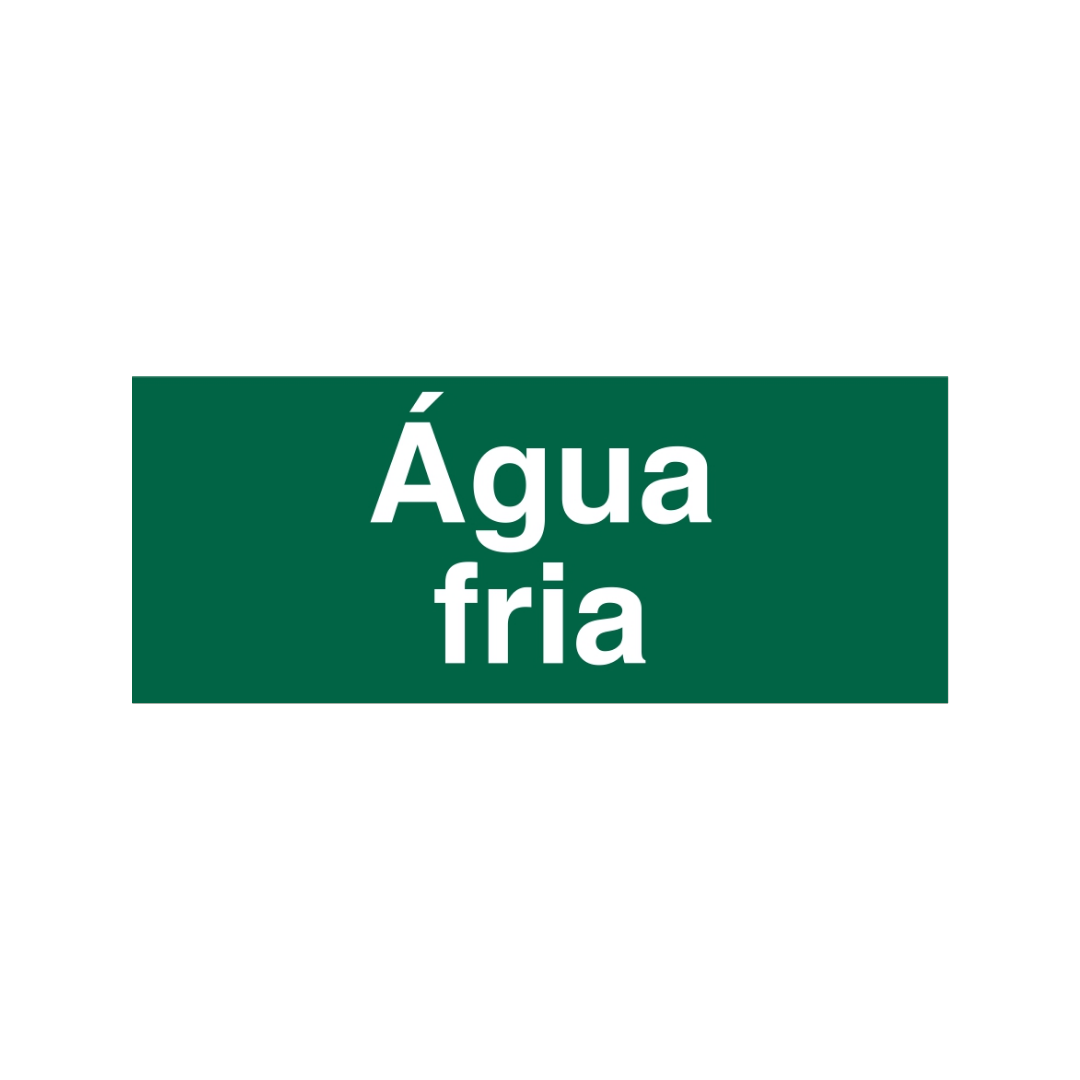 Sinalética Informação Água Fria - IN1582