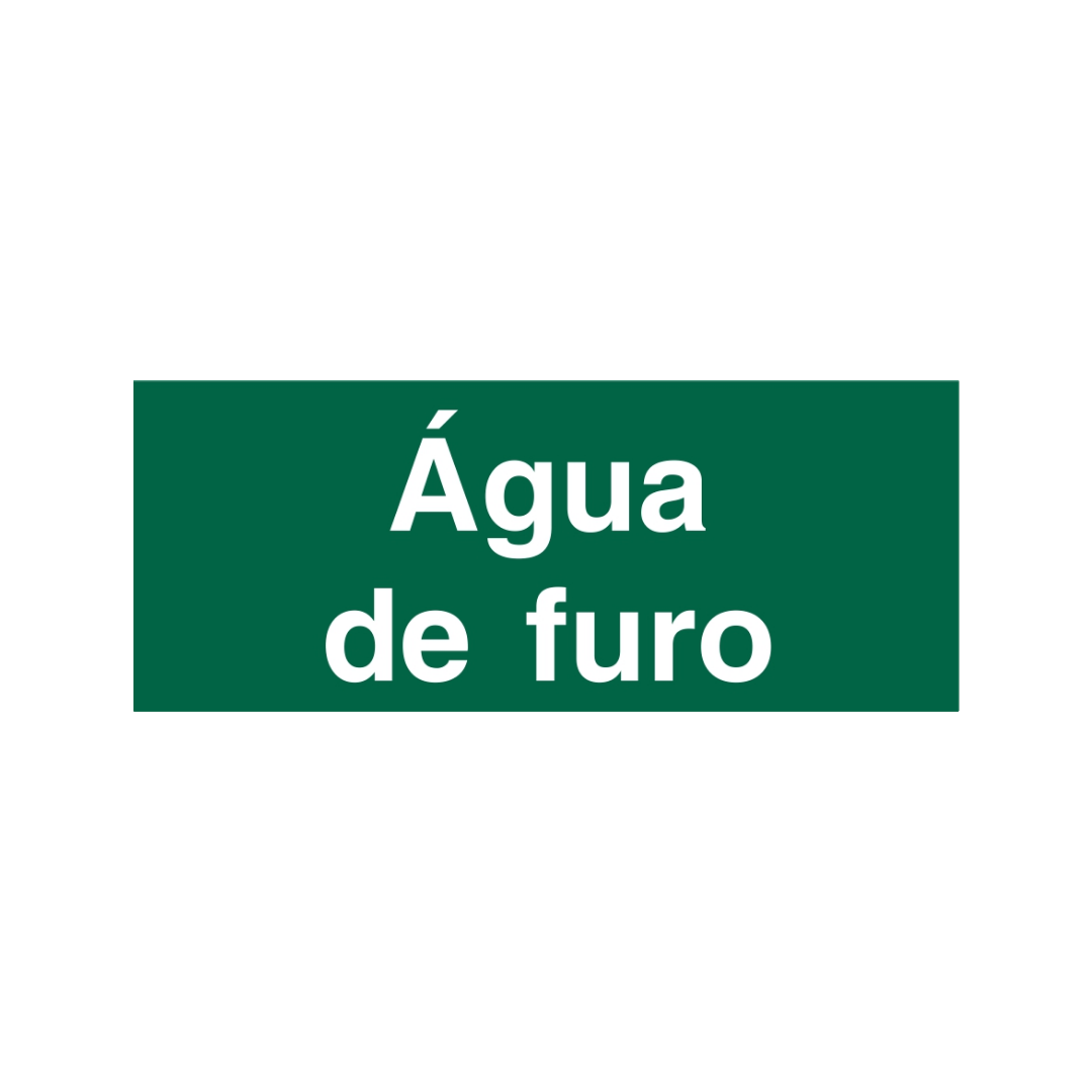Sinalética Informação Água de Furo - IN1597