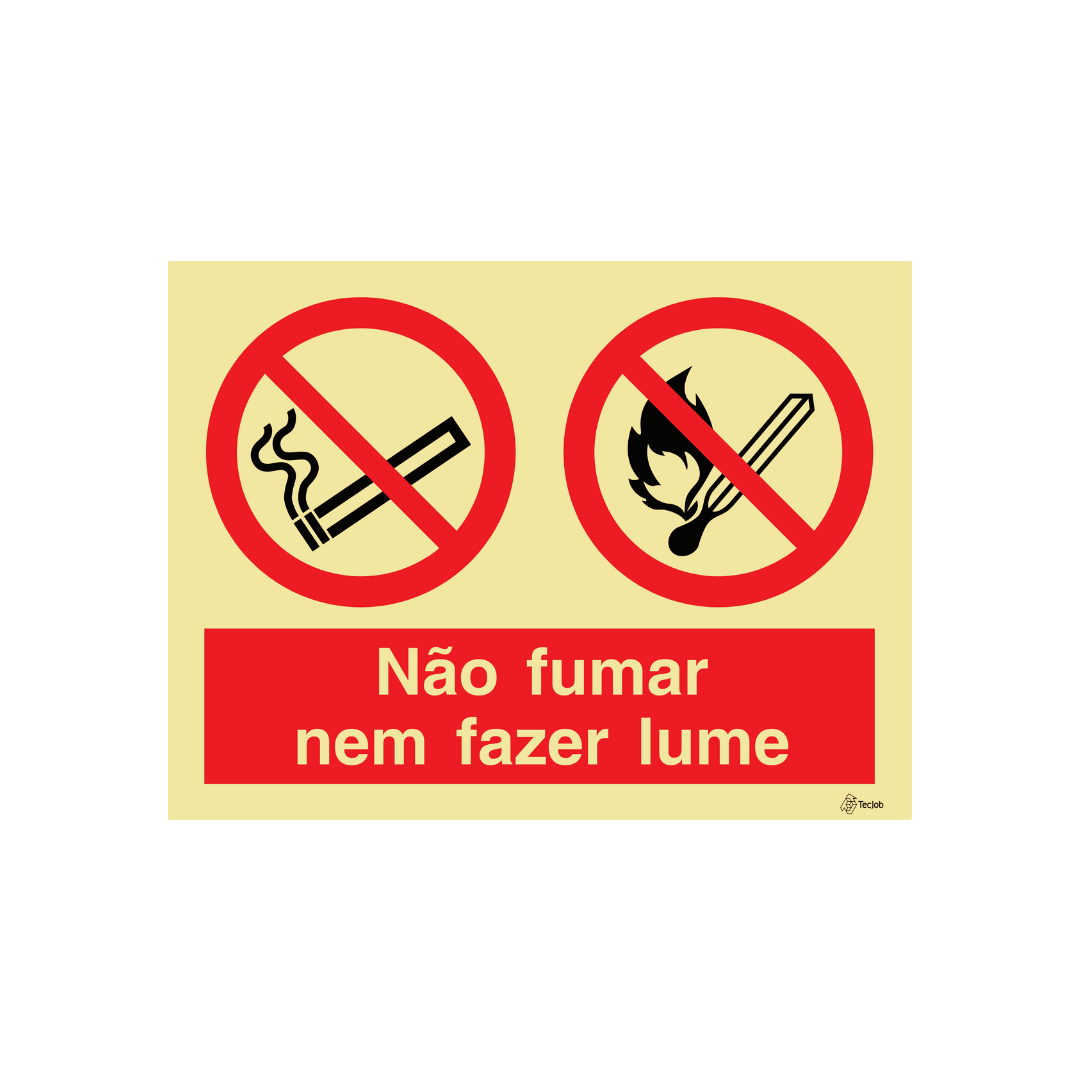 Sinalética Não Fumar Nem Fazer Lume – OB0324