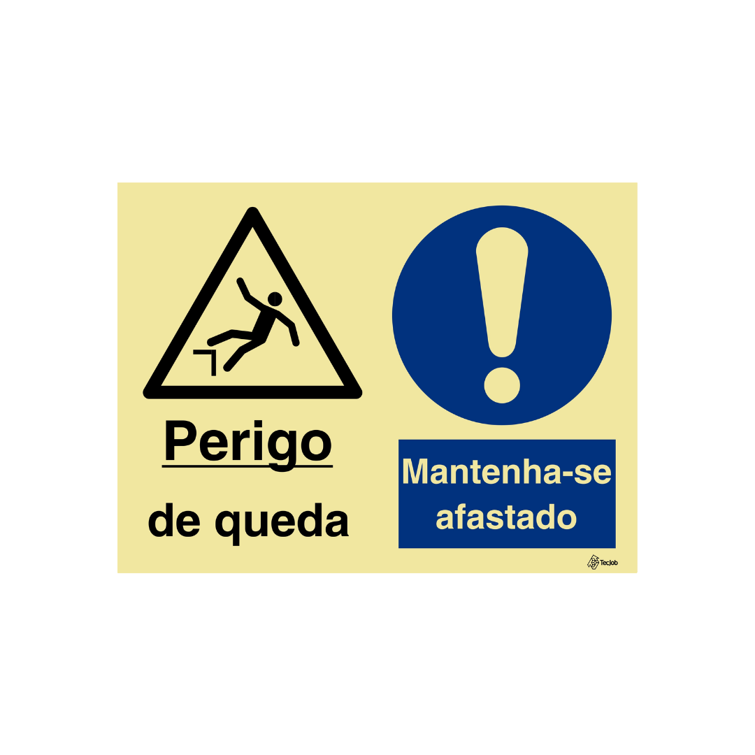 Sinalética Perigo de Queda/Mantenha-se Afastado – OB0334