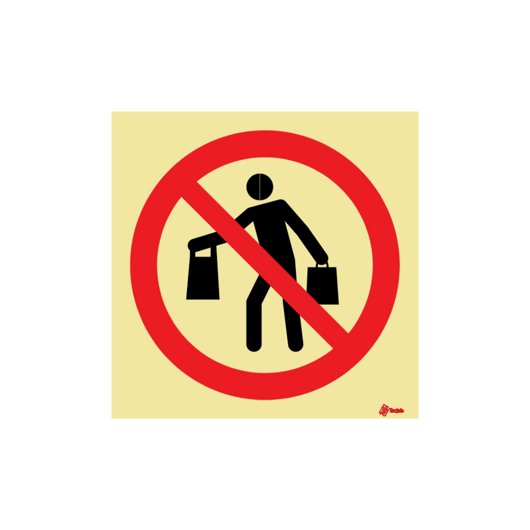 Señal Prohibido pasar con bolsas – PR0064