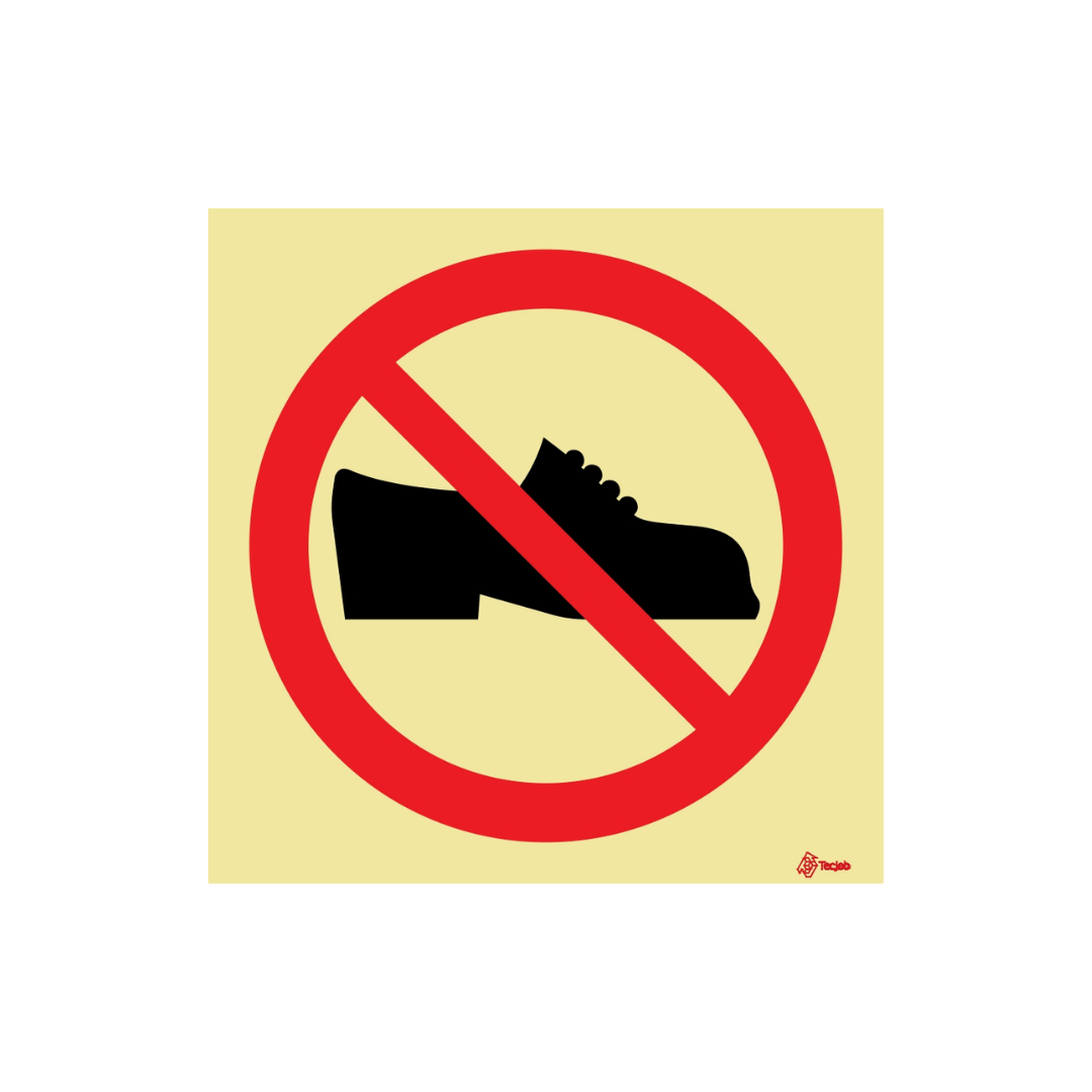 Señal Prohibido el paso sin calzado de seguridad – PR0293
