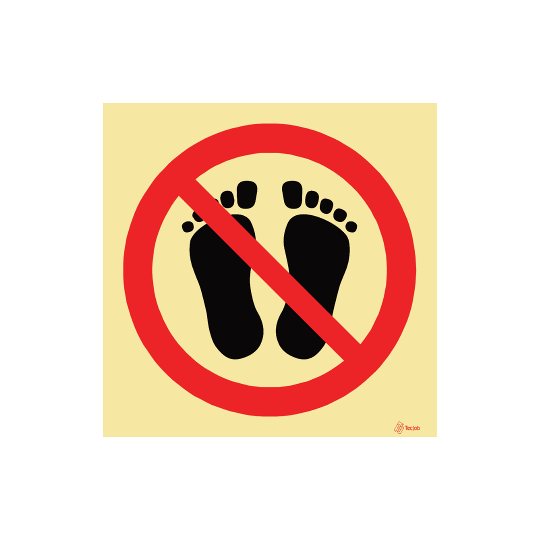 Señal Prohibido caminar descalzo – PR0114