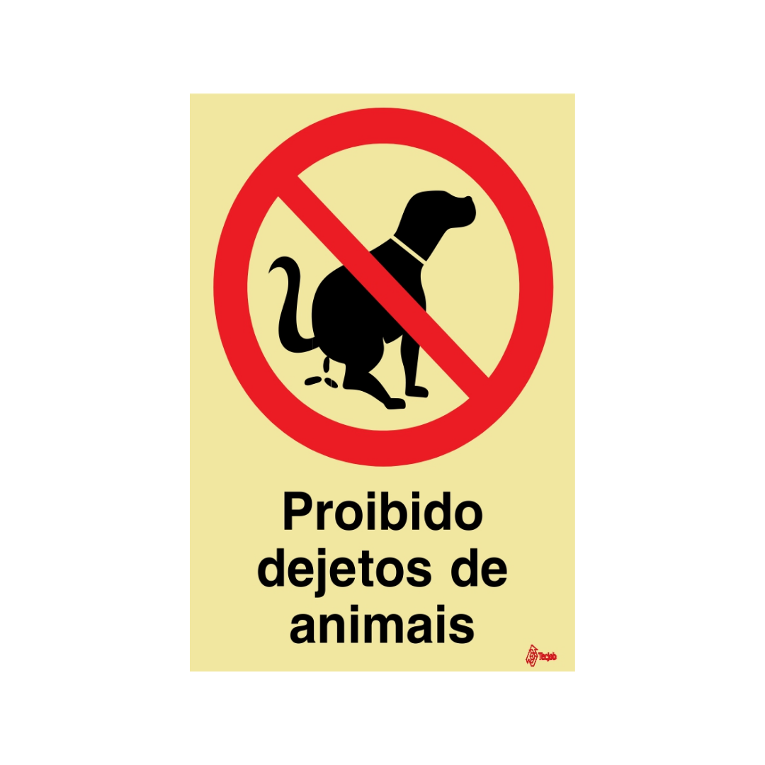 Sinalética Proibido Dejetos de Animais – PR0148