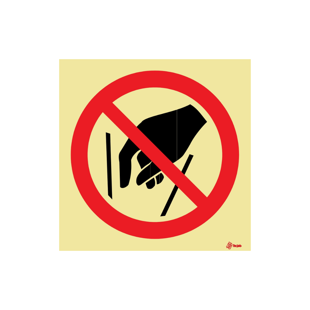 Señal Prohibido introducir las manos – PR0166